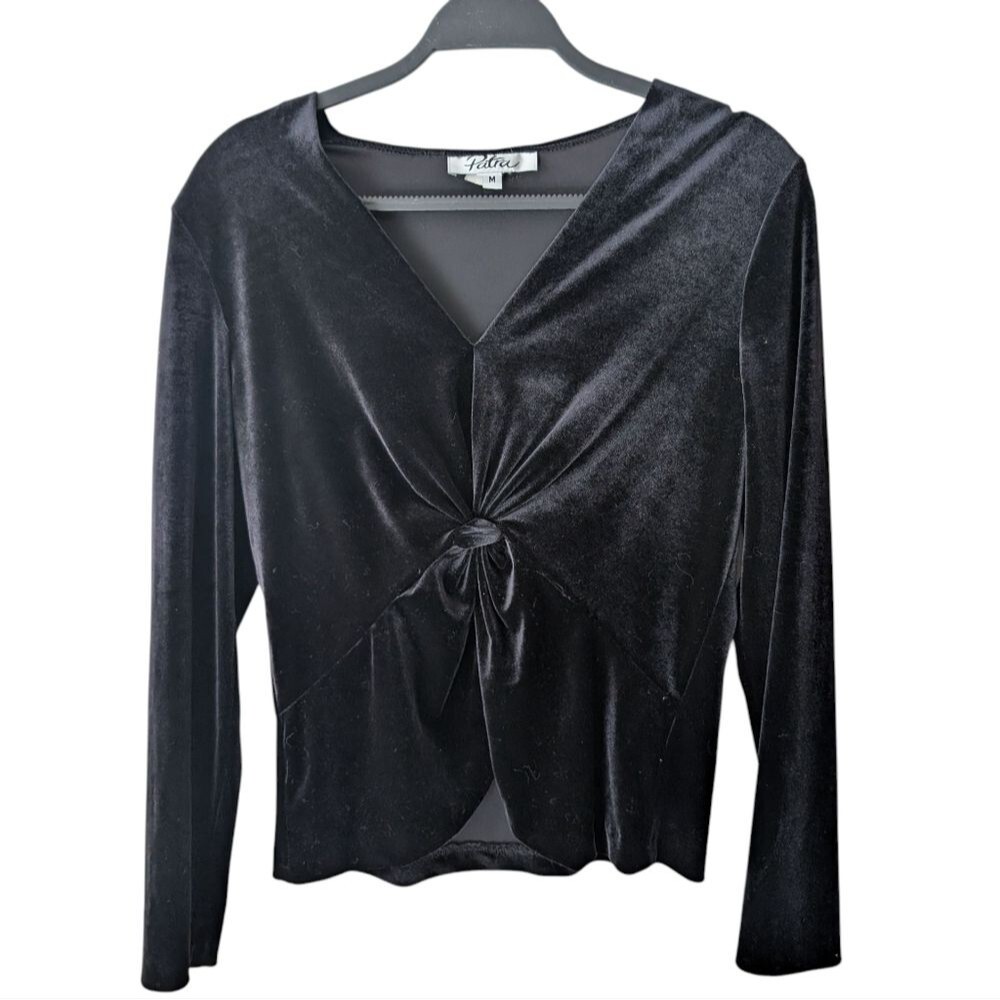 Vintage 90s Patra Twist‎ Velvet Witchy Whimsigoth Top Size Medium